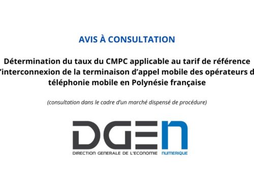 Avis à consultation :  Détermination du taux du CMPC