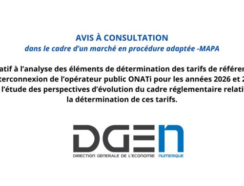 Avis à consultation : Analyse des éléments de détermination des tarifs de référence d’interconnexion de l’opérateur public ONATi  2026 et 2027